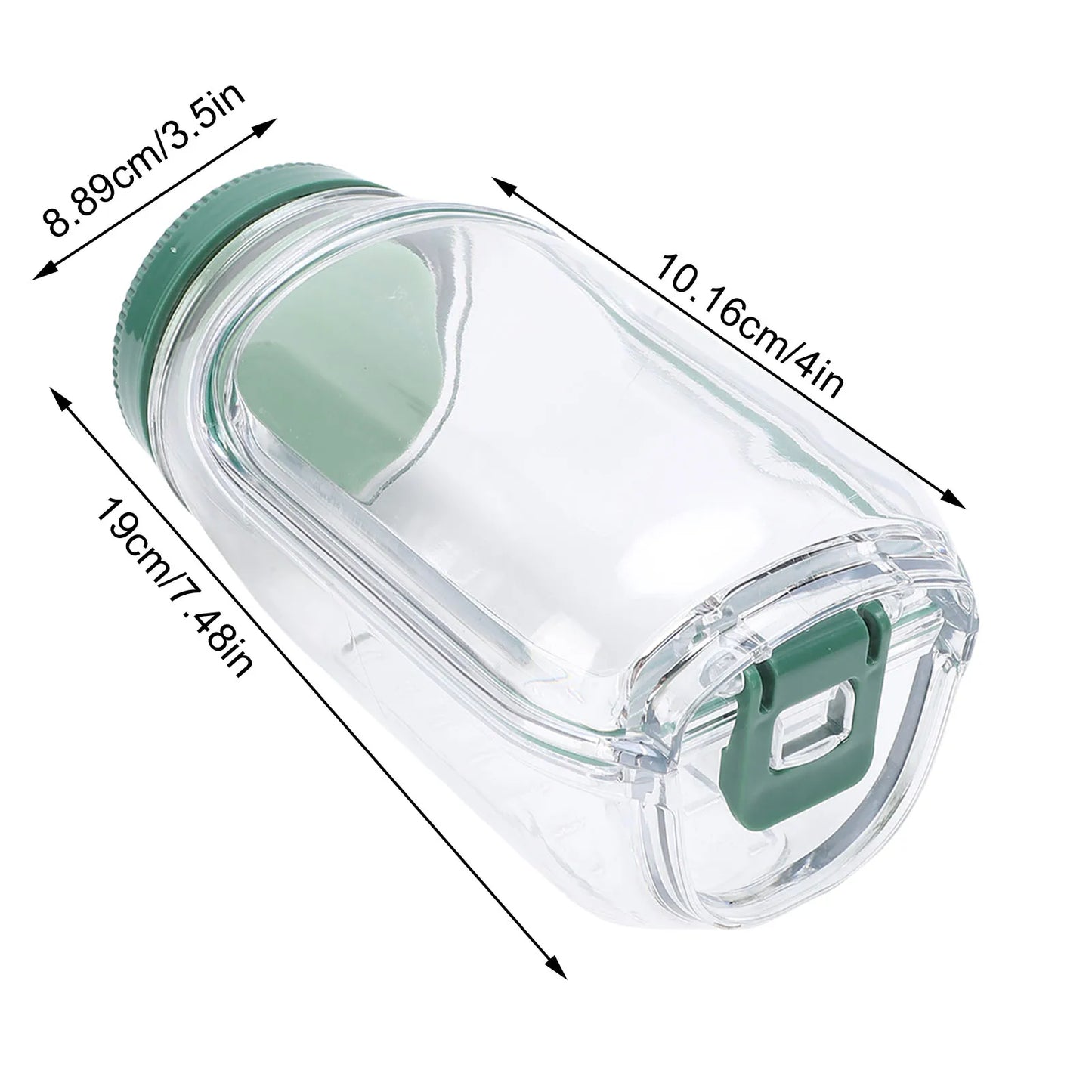 Zelvo Salad Jar Side Open Plastic Leakproof Portable Salad Container with Dressing Compartment for Travel Meal Preparation