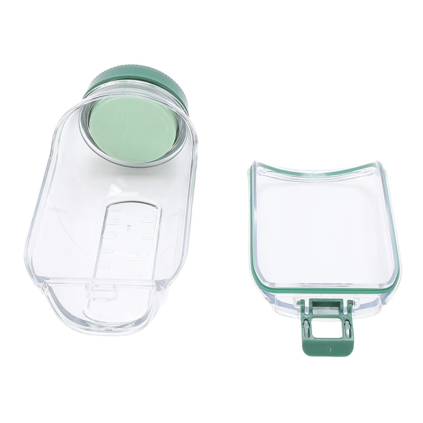 Zelvo Salad Jar Side Open Plastic Leakproof Portable Salad Container with Dressing Compartment for Travel Meal Preparation