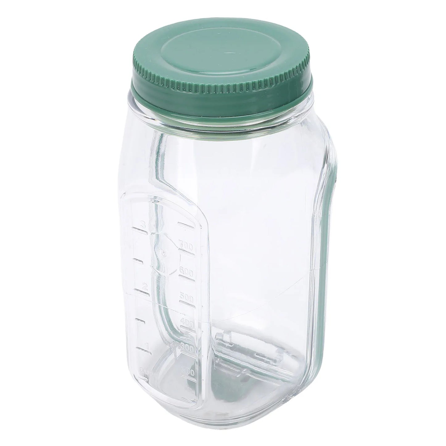 Zelvo Salad Jar Side Open Plastic Leakproof Portable Salad Container with Dressing Compartment for Travel Meal Preparation