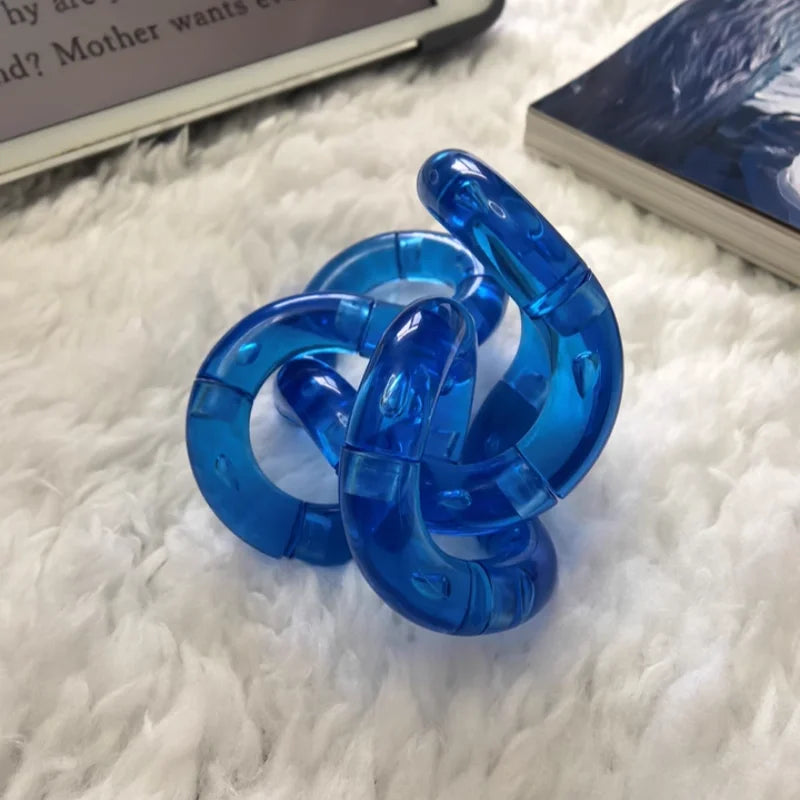 Deformable Temperature Acute Color Changing Twisting Decompression Knot Toy Attention Training Creative Stress Relief Toys