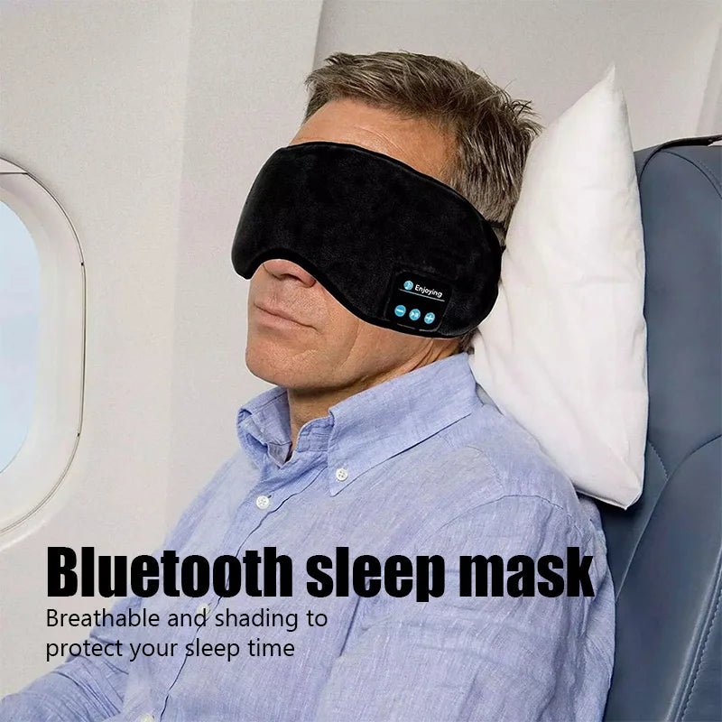 Bluetooth 3D Eye Mask Headphones Music Sleeping Headband - Zelvo