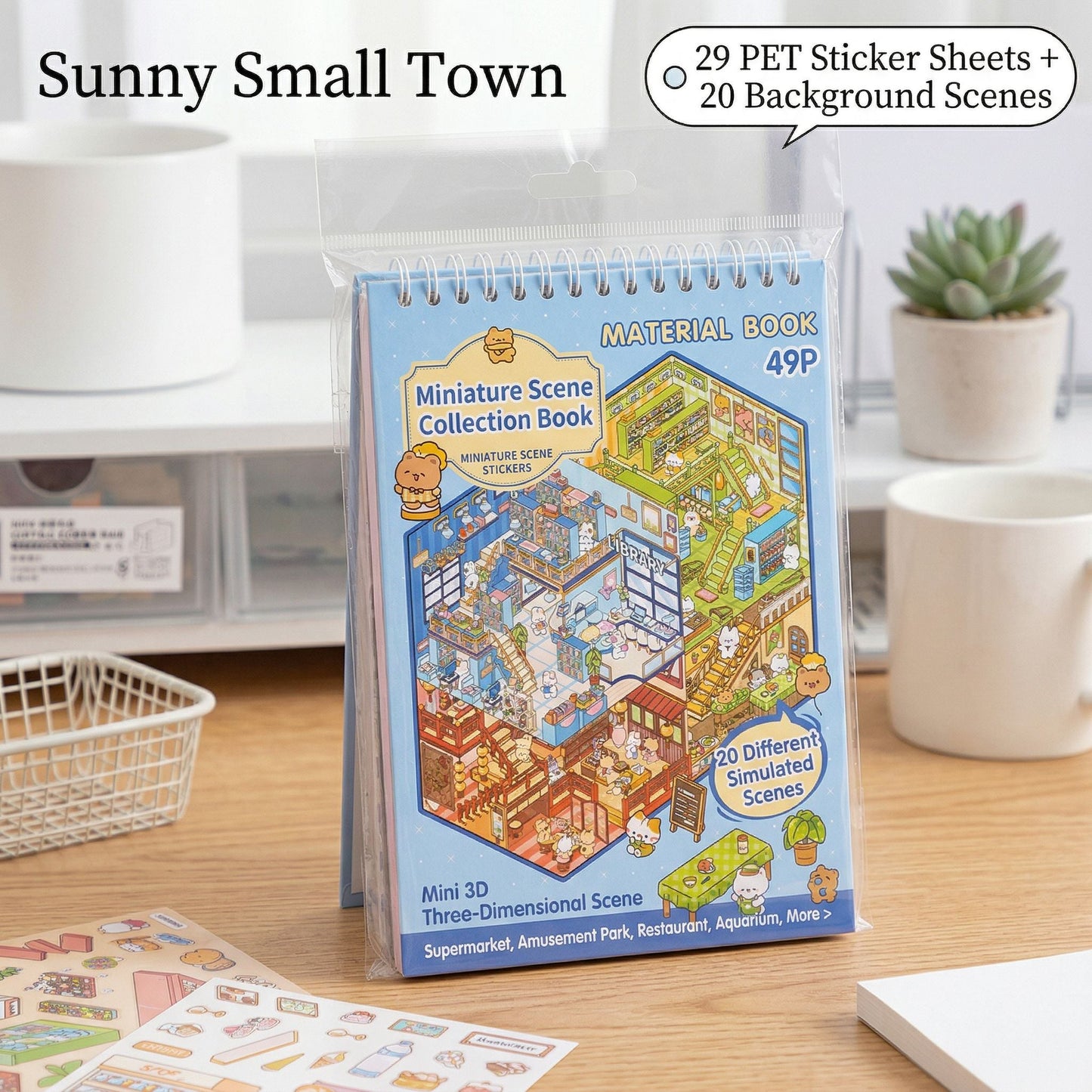 Miniature Scene DIY Sticker Book Kit - Zelvo