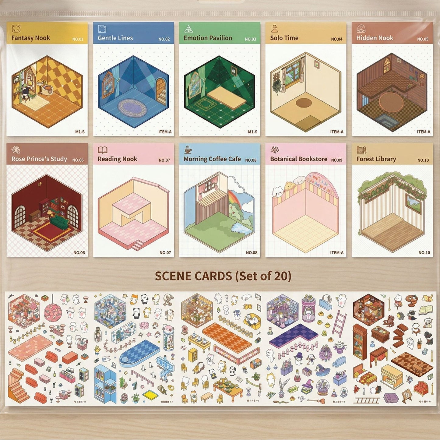 Miniature Scene DIY Sticker Book Kit - Zelvo