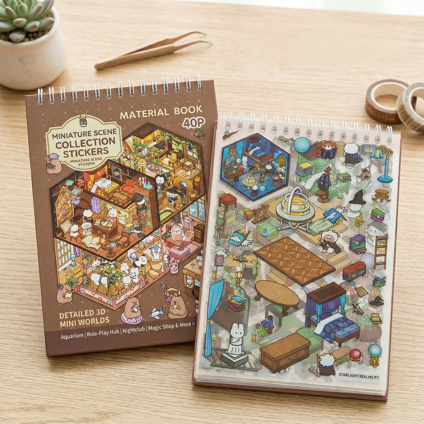 Miniature Scene DIY Sticker Book Kit - Zelvo