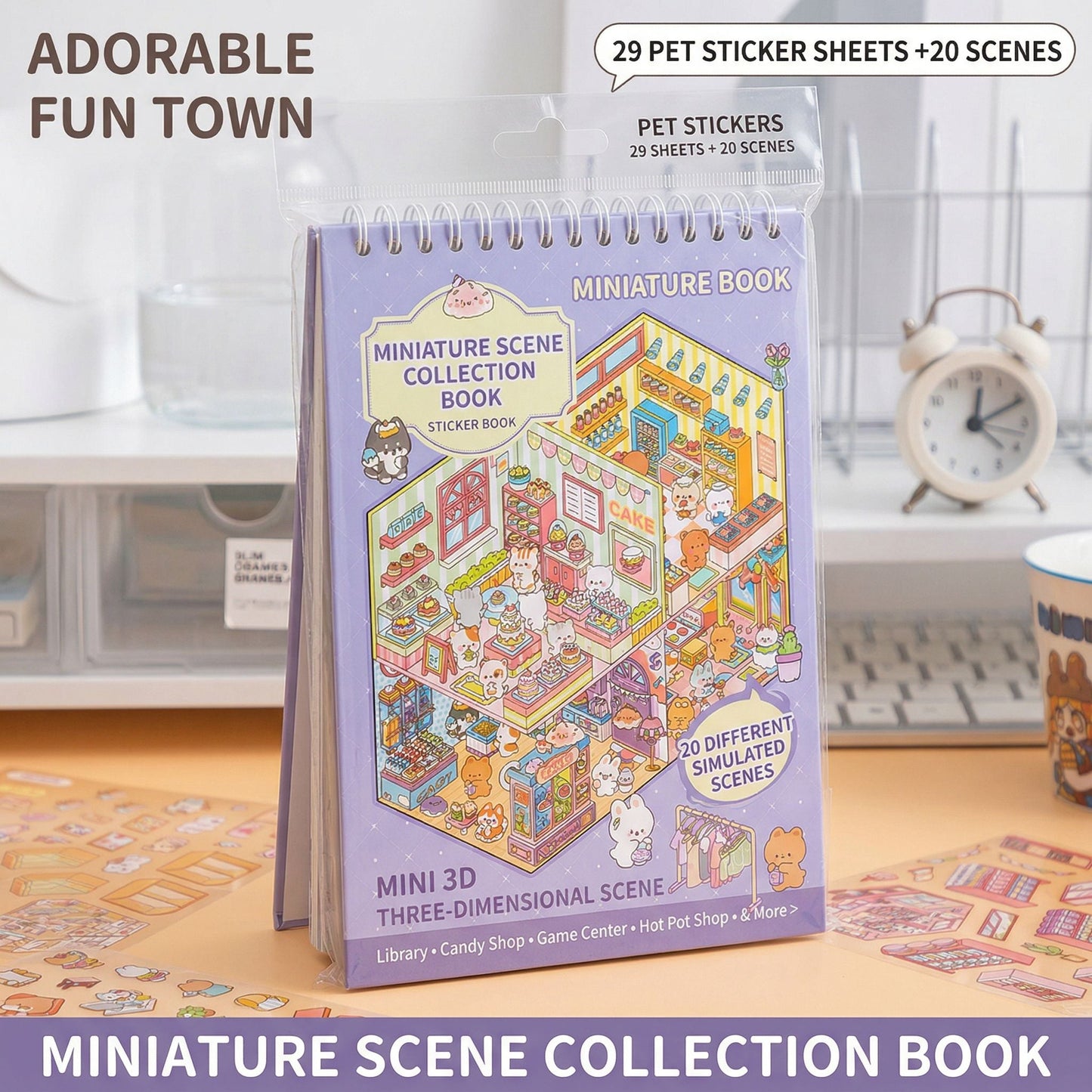 Miniature Scene DIY Sticker Book Kit - Zelvo