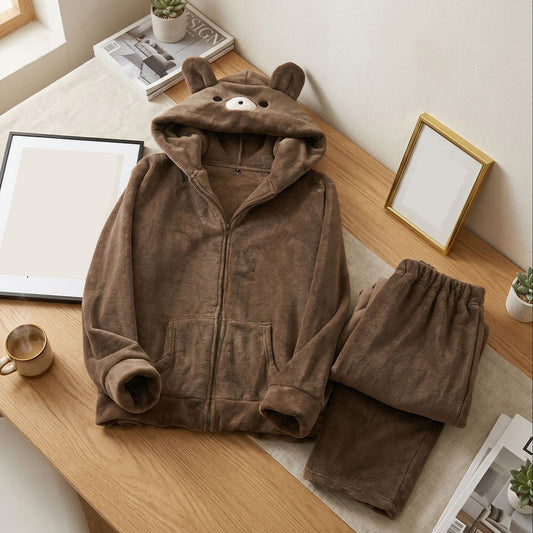 New couple bear autumn and winter pajamas - Zelvo