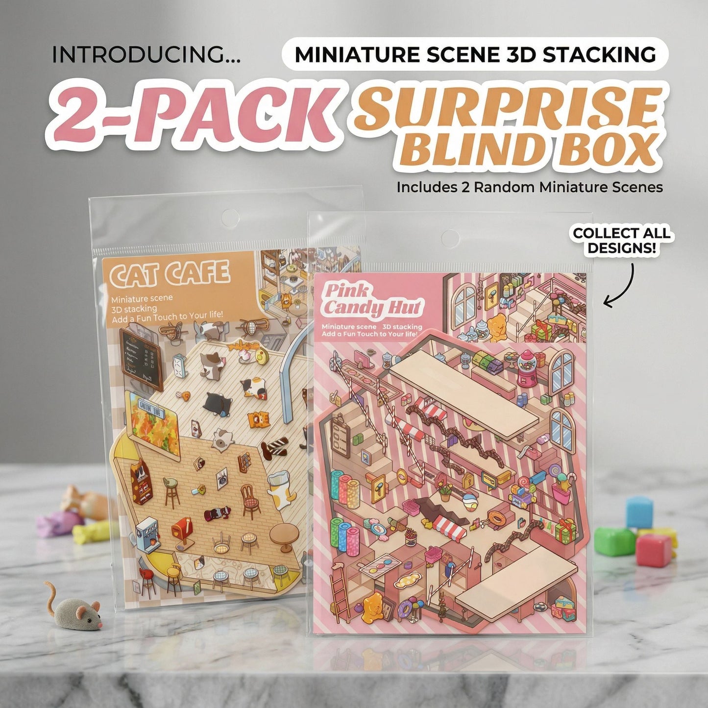 Stickers - Multiple Styles Micro World 3D House - Zelvo