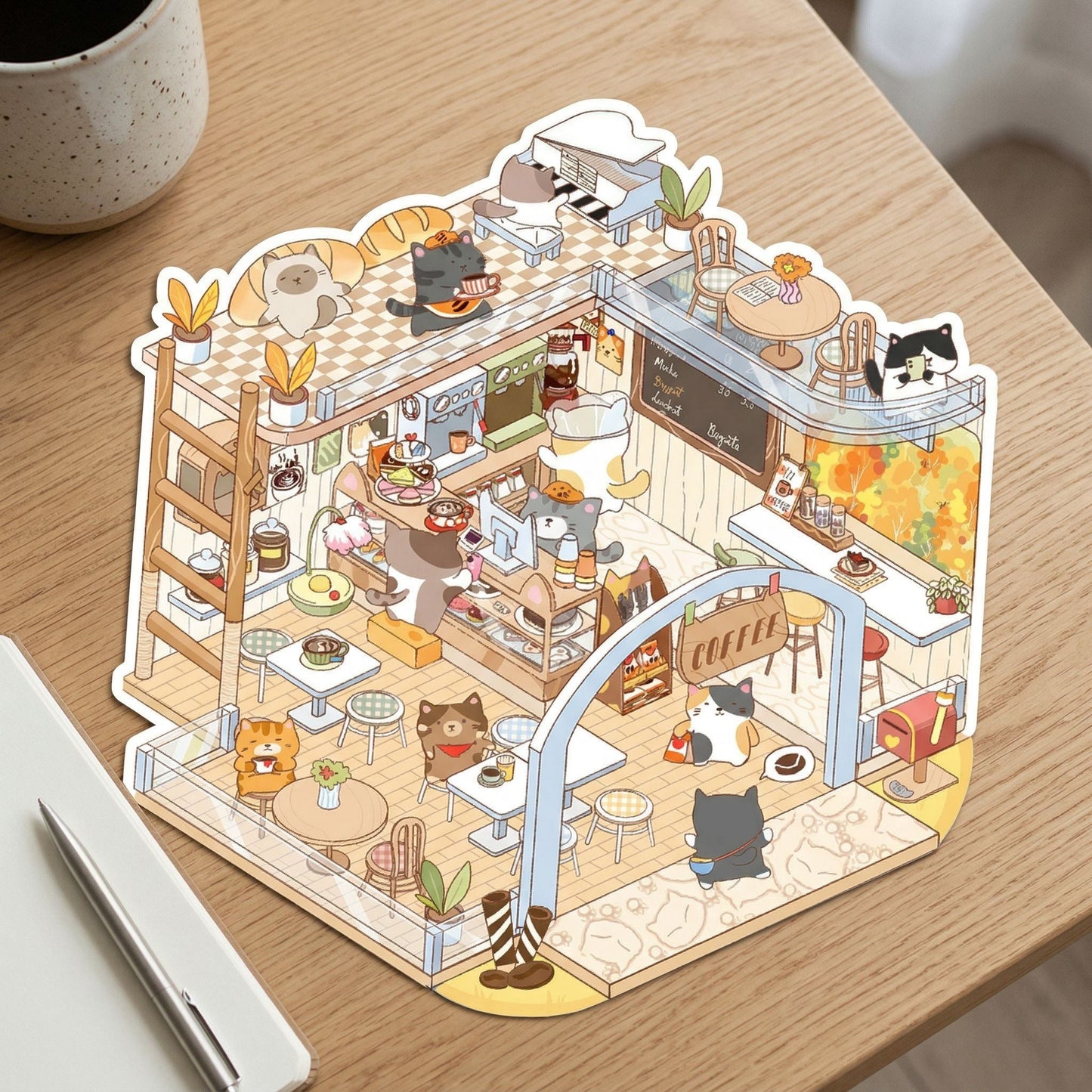 Stickers - Multiple Styles Micro World 3D House - Zelvo