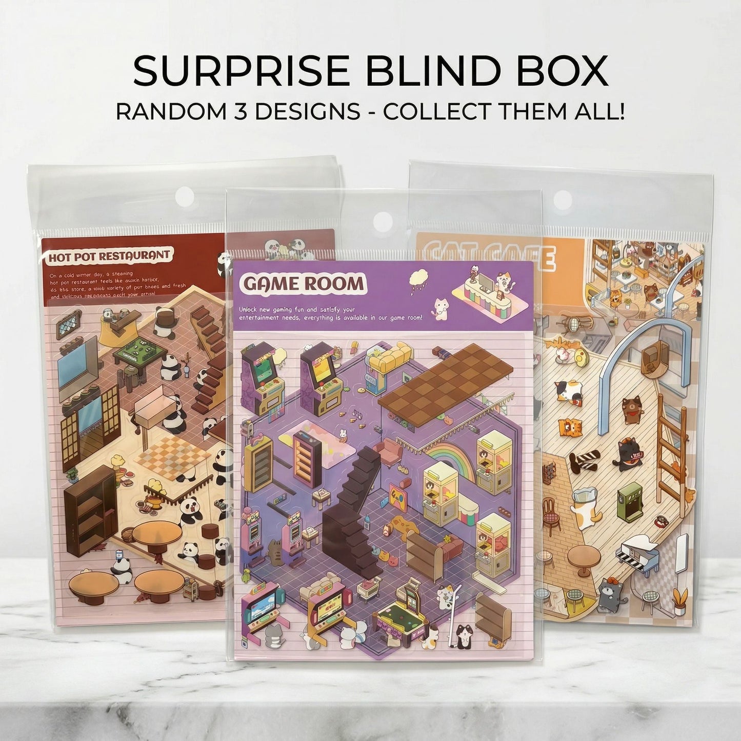 Stickers - Multiple Styles Micro World 3D House - Zelvo