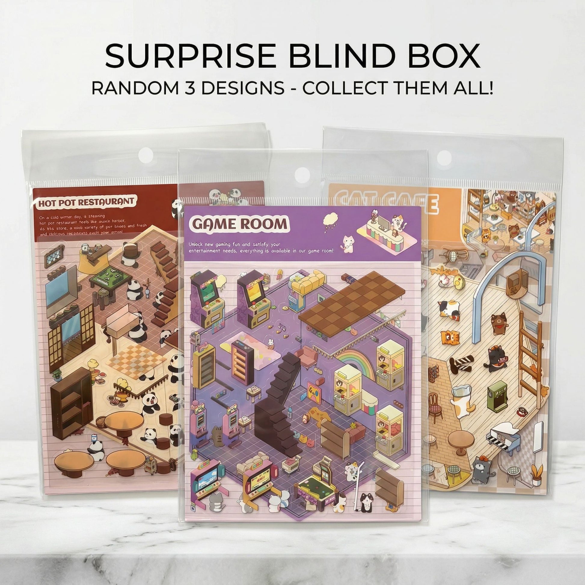 Stickers - Multiple Styles Micro World 3D House - Zelvo
