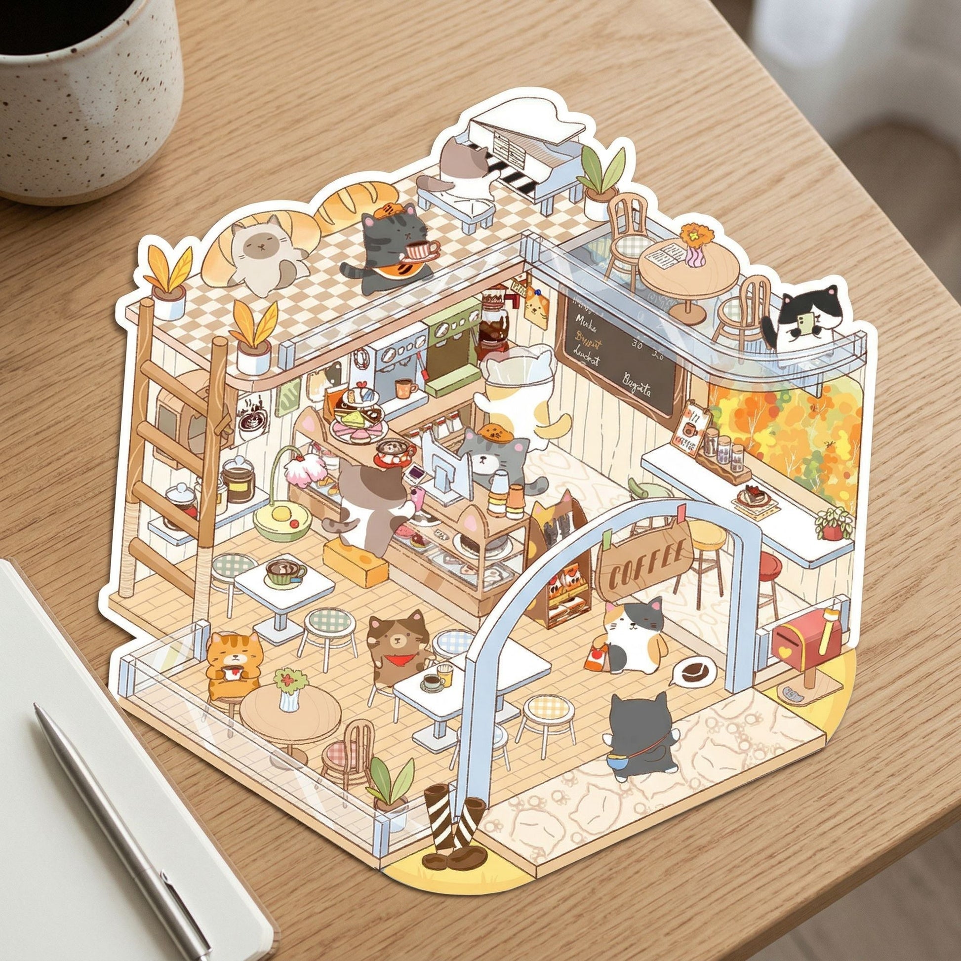 Stickers - Multiple Styles Micro World 3D House - Zelvo