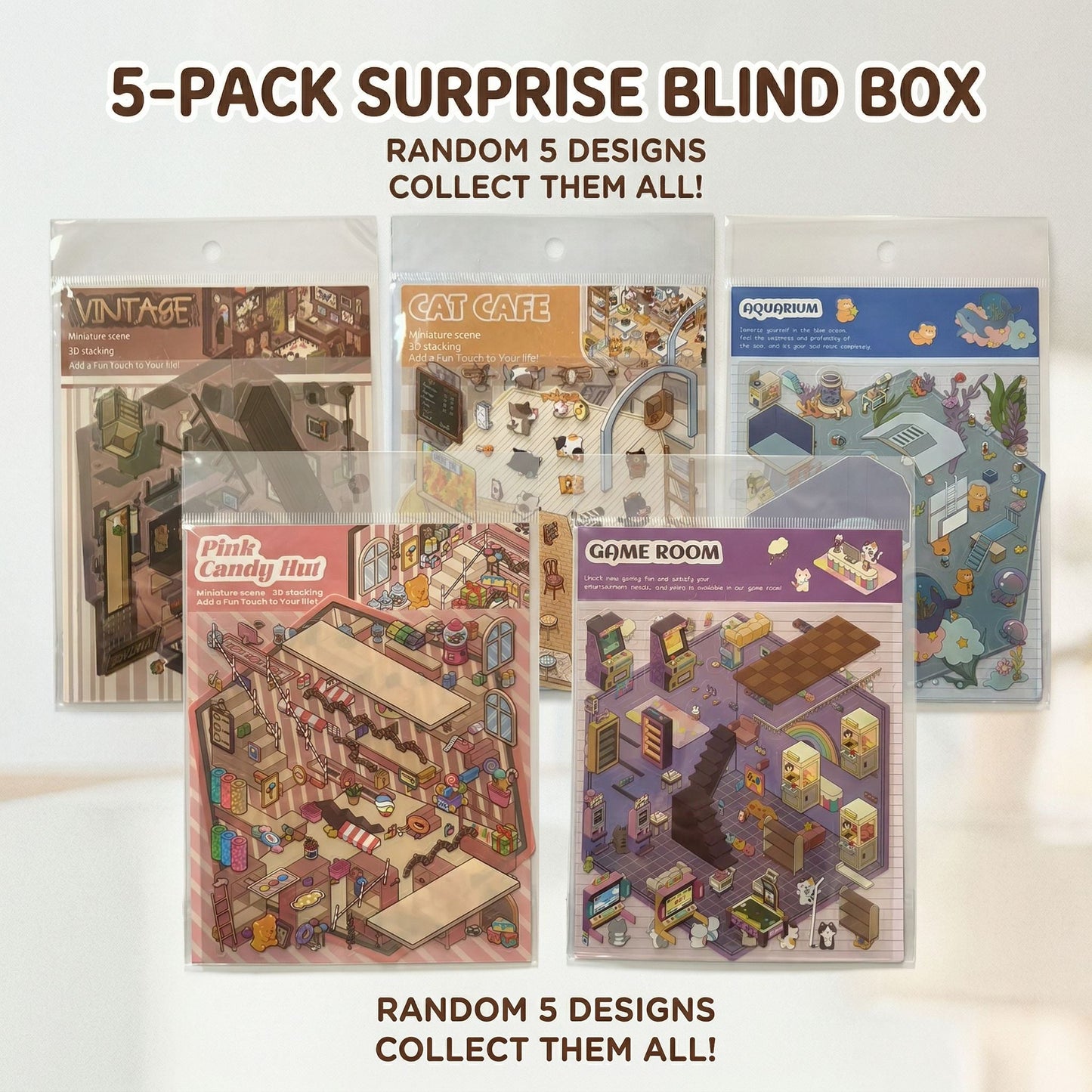 Stickers - Multiple Styles Micro World 3D House - Zelvo