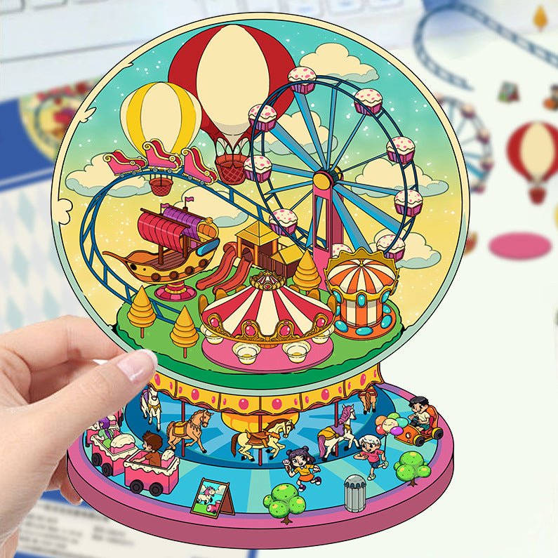 Stress Relief Scene Building Stickers Multiple Styles Micro World 3D House - Zelvo
