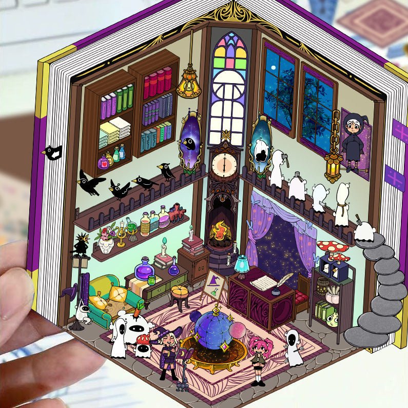 Stress Relief Scene Building Stickers Multiple Styles Micro World 3D House - Zelvo