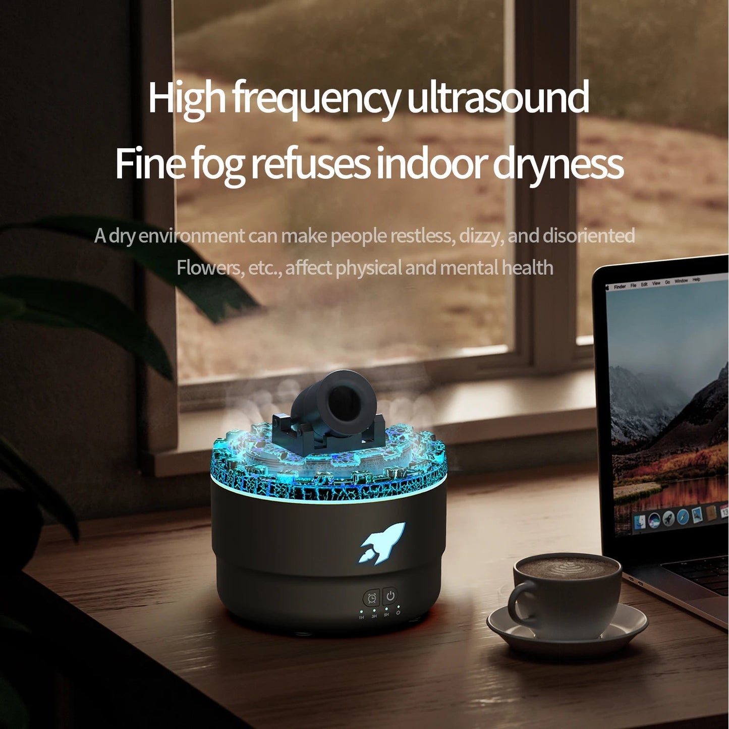 Volcanic Crack Light Art Humidifier - Zelvo