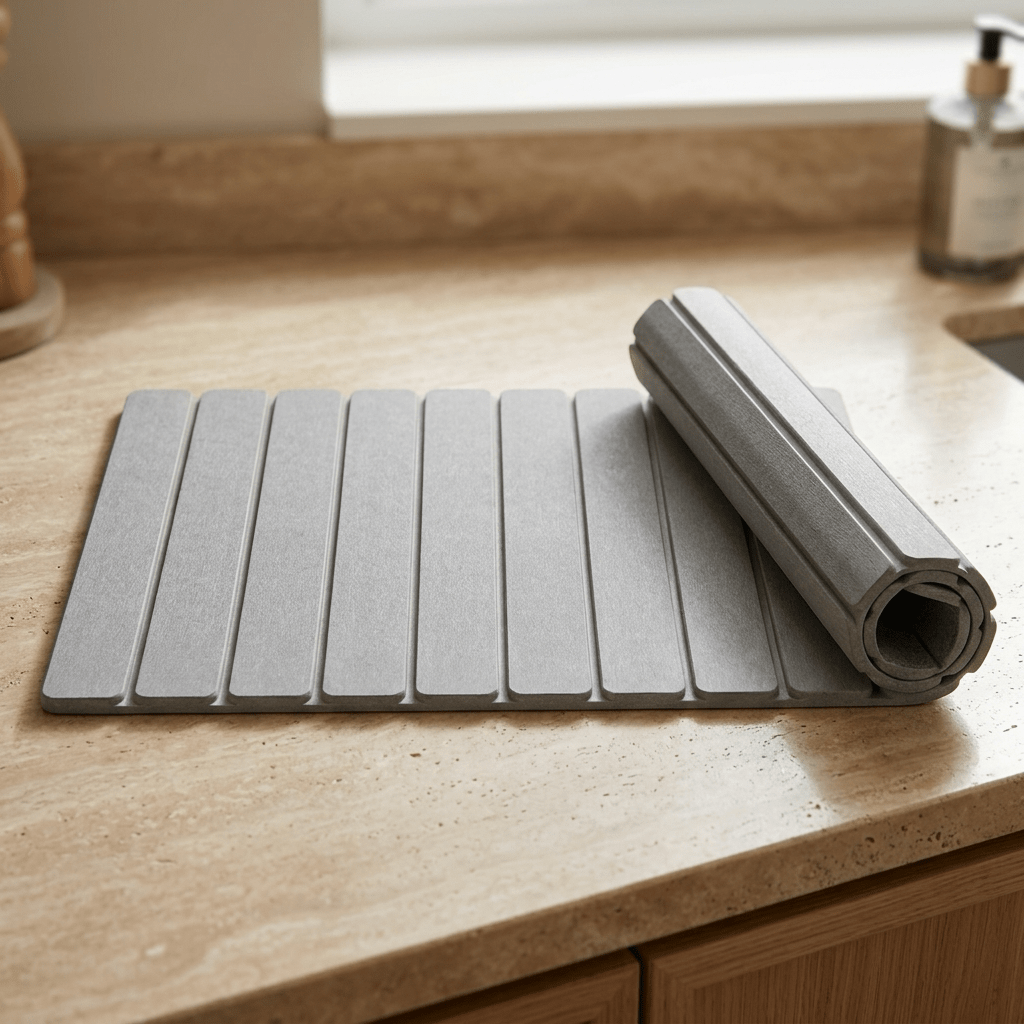 Zelvo StoneDry Duo™ – Large & Small Kitchen Drying Mats Set - Zelvo
